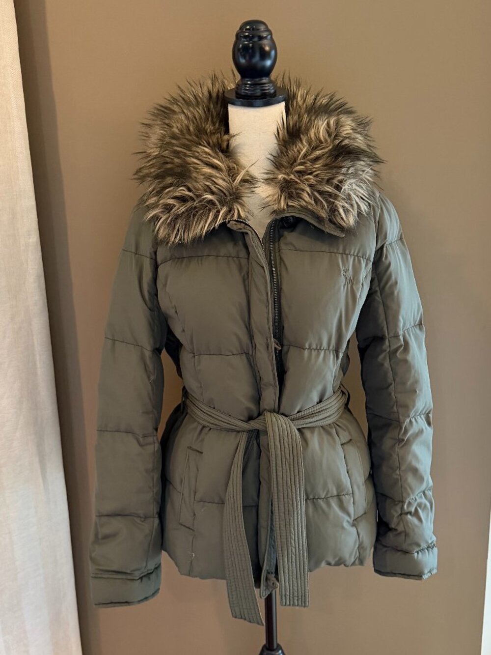 Y2K Vintage Abercrombie Puffer Green Bella Swan Fairy Grunge, Size Large